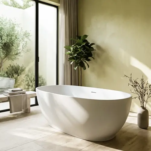 حوض استحمام (بانيو) هوميك أبيض لامع 170×80×61 سم